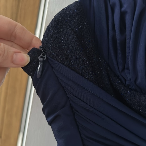 House of cb London midnight blue Charmaine corset maxi dress small - Picture 9 of 15